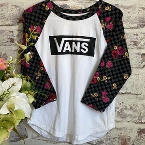 Vans Women's 3/4 Length Sleeves Flower Tee